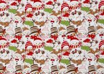 Holly Swafing christmas fabric snowmen ecru